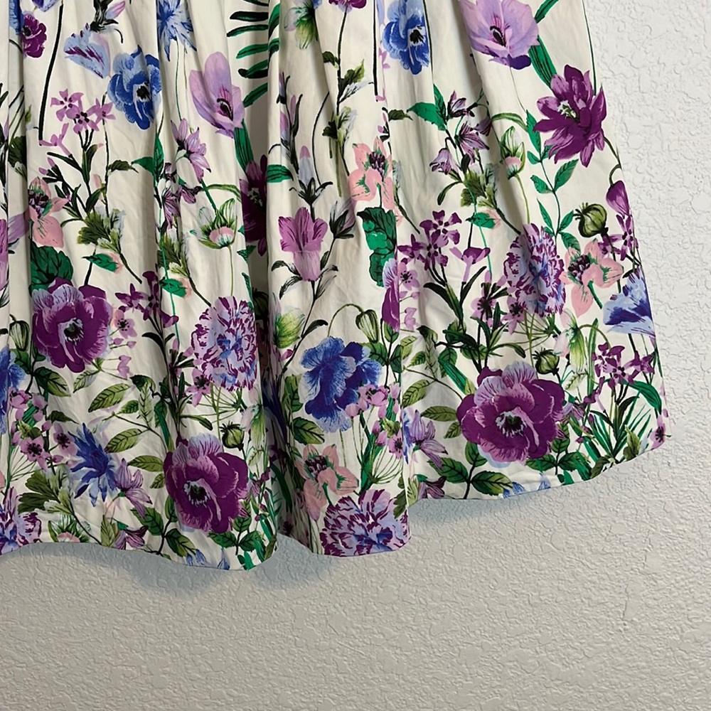 Talbots women’s 10 boho floral print flare mini skirt Office Fairycore Brunch - Picture 8 of 13
